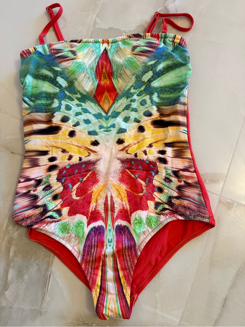 Vibrant Multicolor Butterfly-Print One-Piece Swimsuit SECRET BY SORAYA